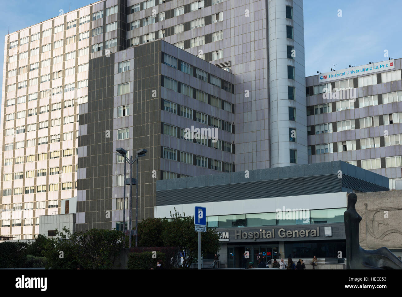 Hospital General Madrid Spanien Universitario La Paz Stockfoto