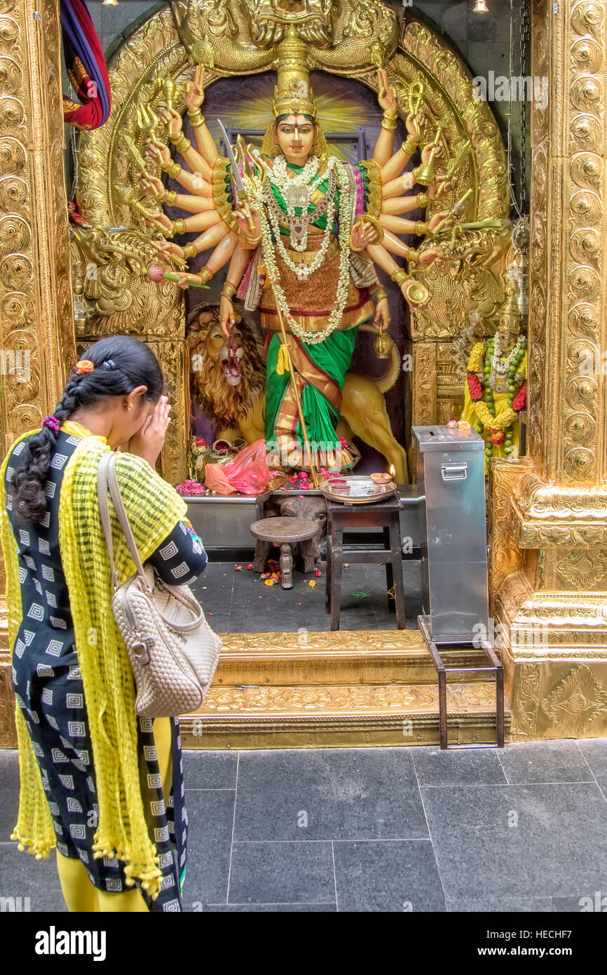 Hindu Tempel Sri Veeramakaliamman, Little India, Singapur Stockfoto