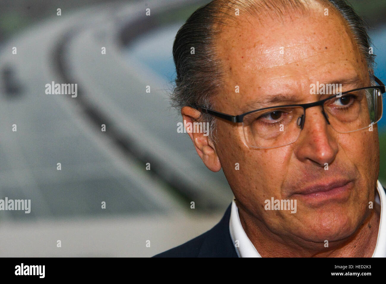 SÃO PAULO, SP - 21.12.2016: Der Gouverneur des Staates São Paulo Geraldo Alckmin, unterzeichnet am Mittwoch (21), CONCESSÃO tun LOTE RODOVIA DOS CALÇADOS - Dekret zur Genehmigung der Veröffentlichung der Ankündigung und regelt die internationale Auszeichnung viel Autobahn Schuhe (Itaporanga - Frankreich). Zweite Straße Konzession beachten Sie, dass die Landesregierung in weniger als 45 Tagen startet. (Foto: Aloisio Mauricio/Fotoarena) Stockfoto