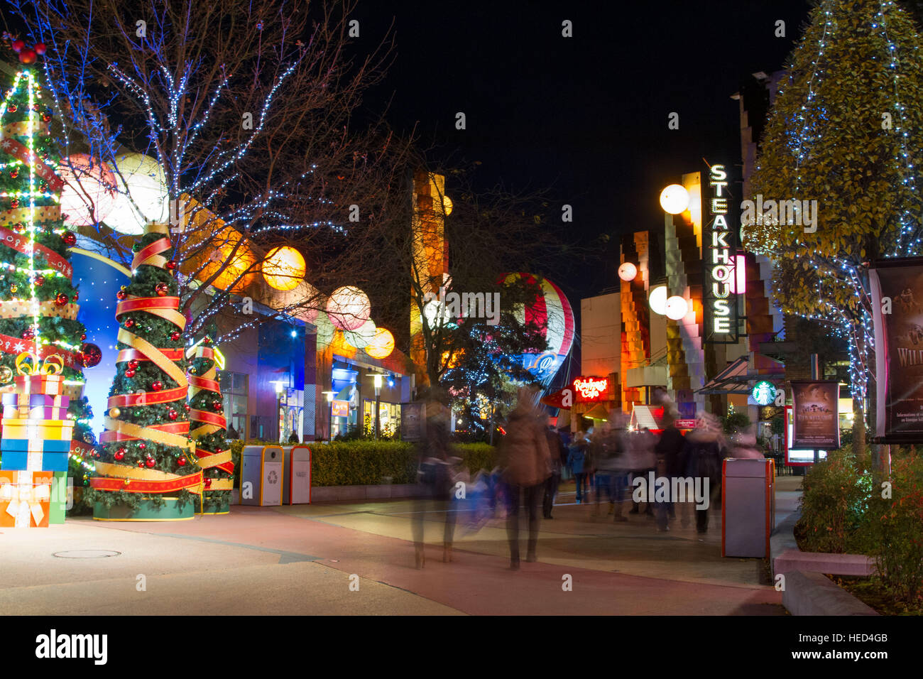 Disney Village zu Weihnachten Stockfoto