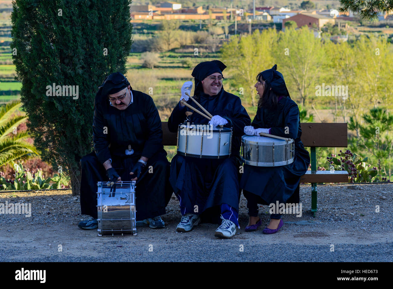 Trommel und Bass-Drum-Route Stockfoto