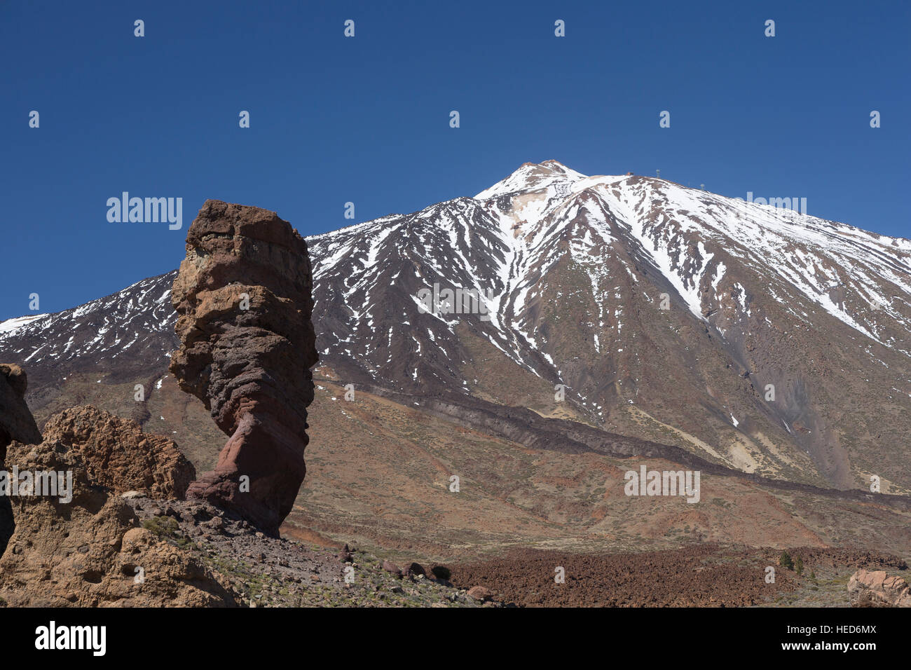 "Der Finger Gottes" eine vulkanische Felsformationen in der Nähe von Mount Teide, Teneriffa, Kanarische Inseln, Spanien Stockfoto