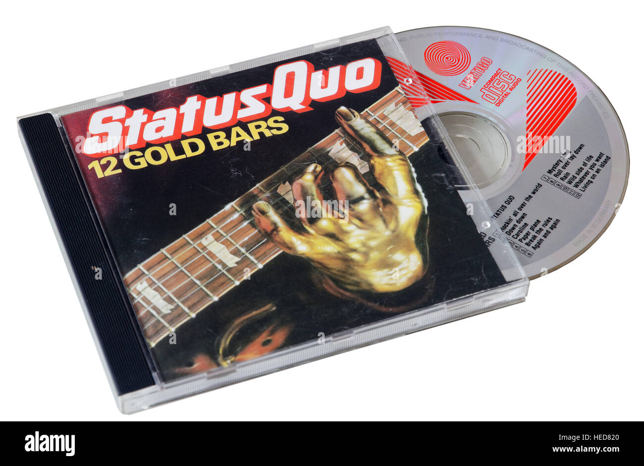 Statusleisten Que zwölf Gold CD Stockfoto