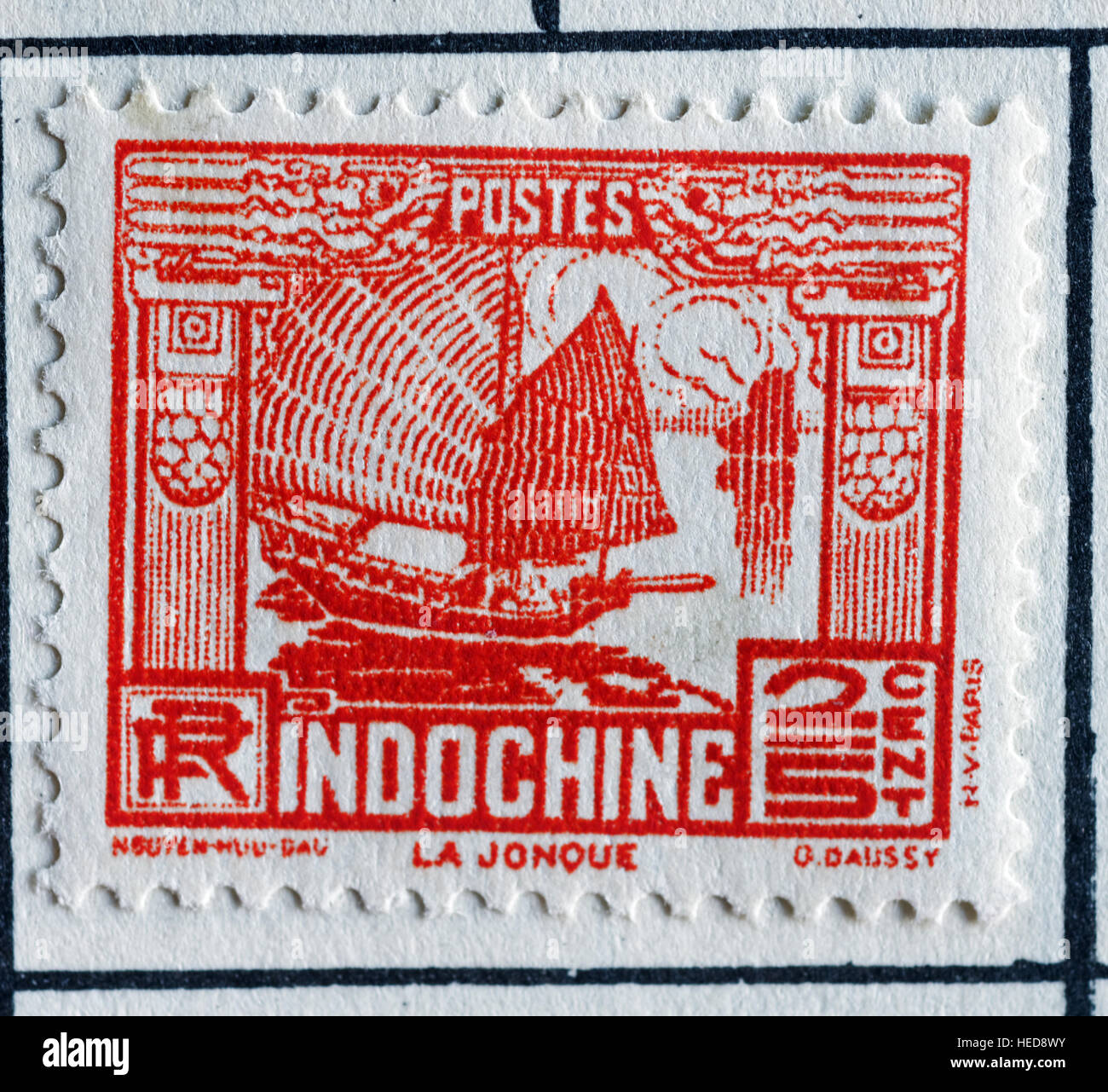Briefmarke von Französisch-Indochina Stockfoto