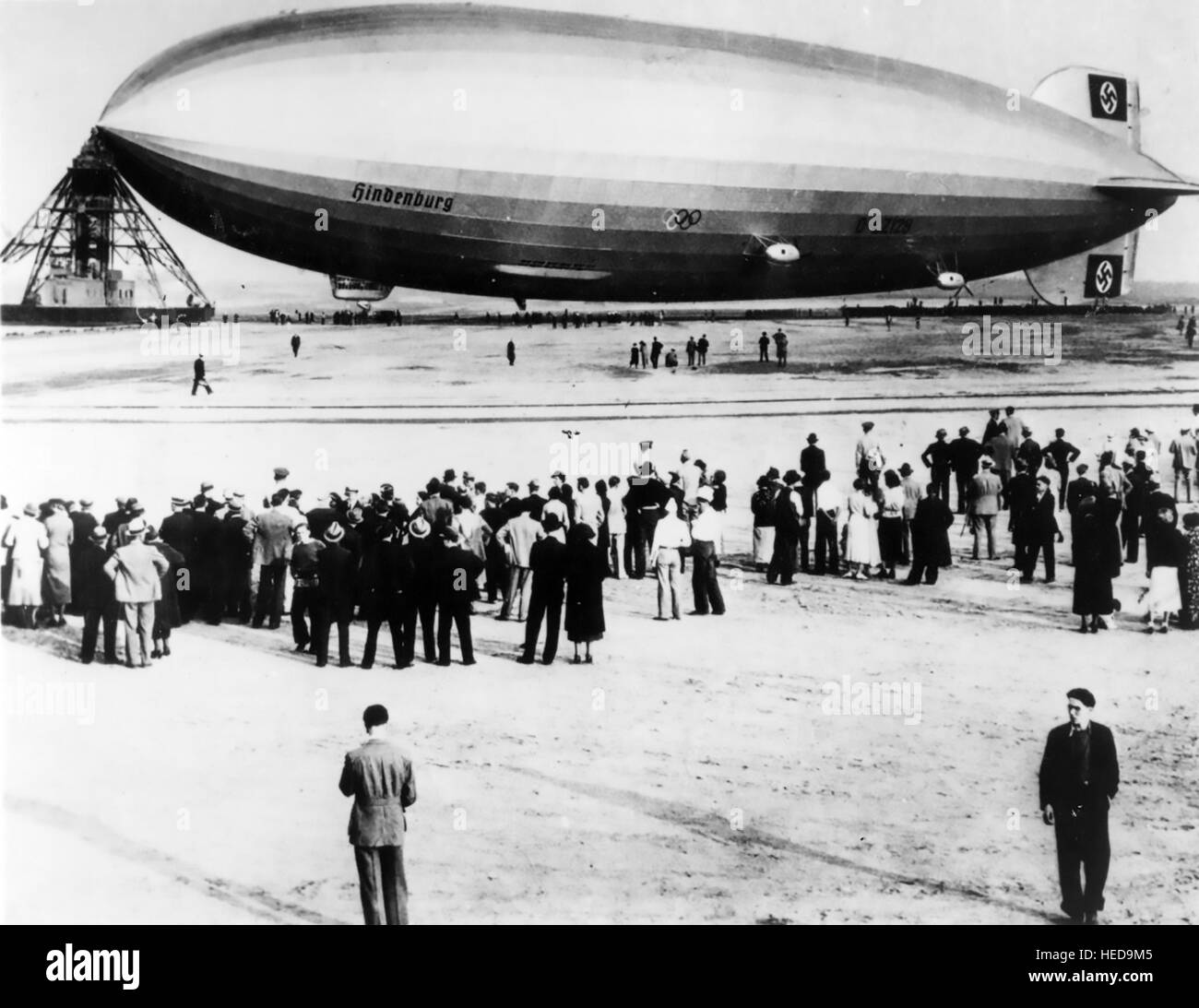 LZ 129 HINDENBERG deutschen Zeppelin Luftschiff in Los Angeles im Jahr 1936 Stockfoto