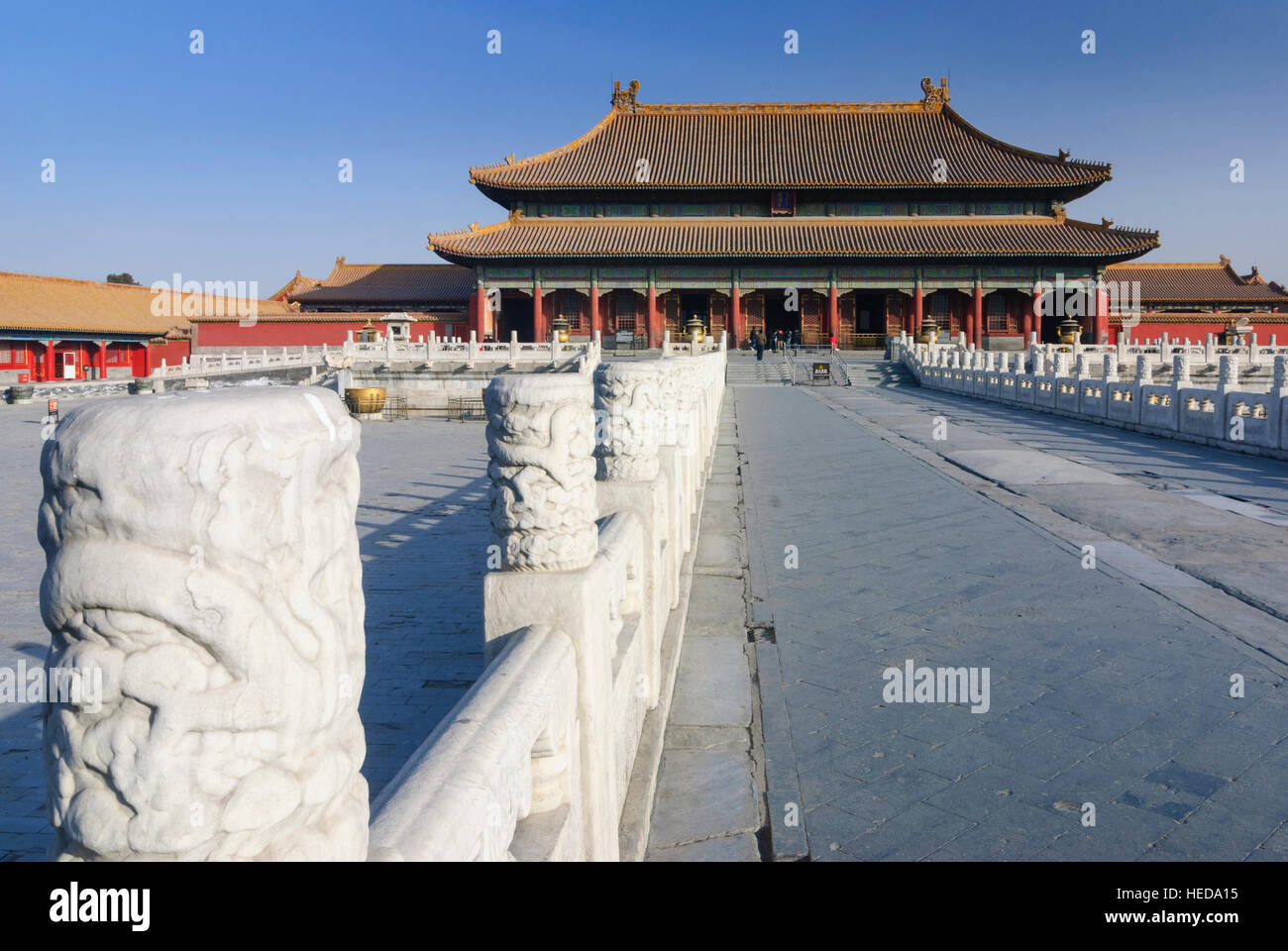 Peking: Verbotene Stadt (Kaiserpalast); Palast der Himmlischen Reinheit, Peking, China Stockfoto