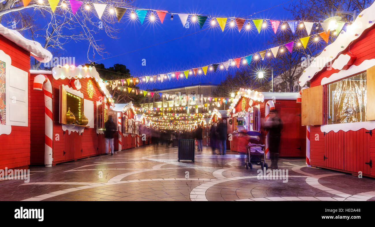 Weihnachtsmarkt in Baku.Azerbaijan Stockfotografie Alamy