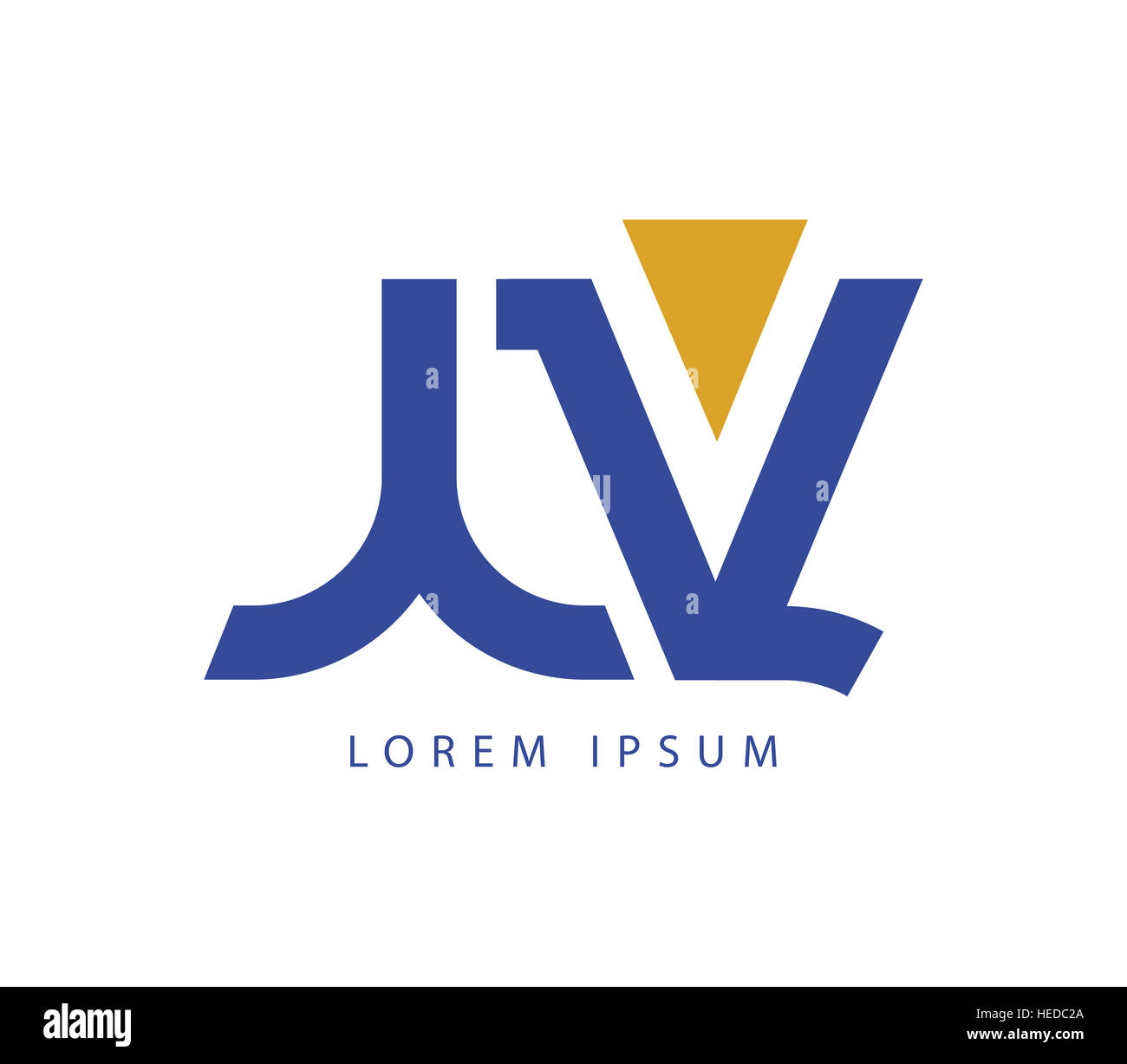 JV-Logo-Konzept-Design Stockfoto