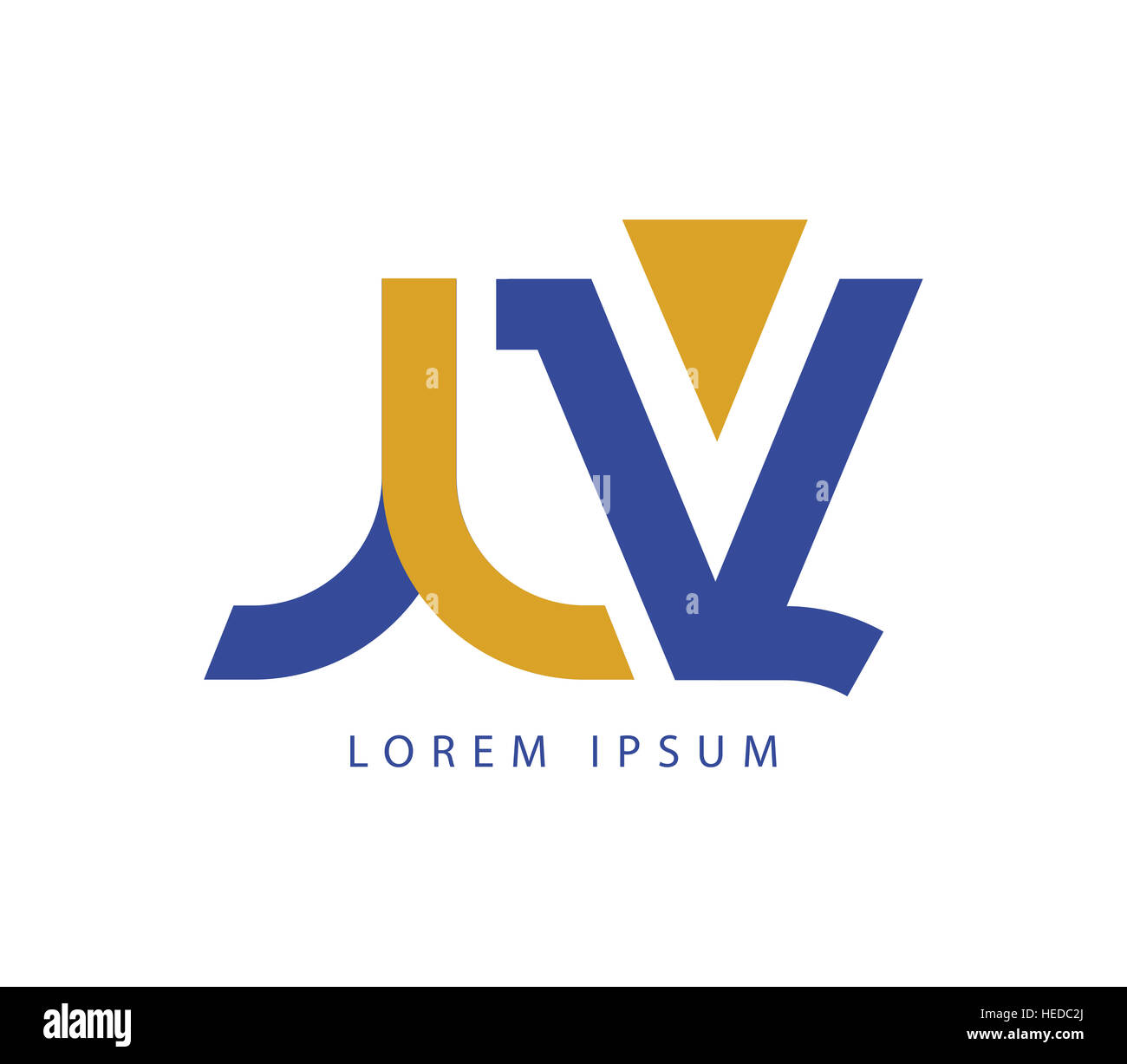 JV-Logo-Konzept-Design Stockfoto