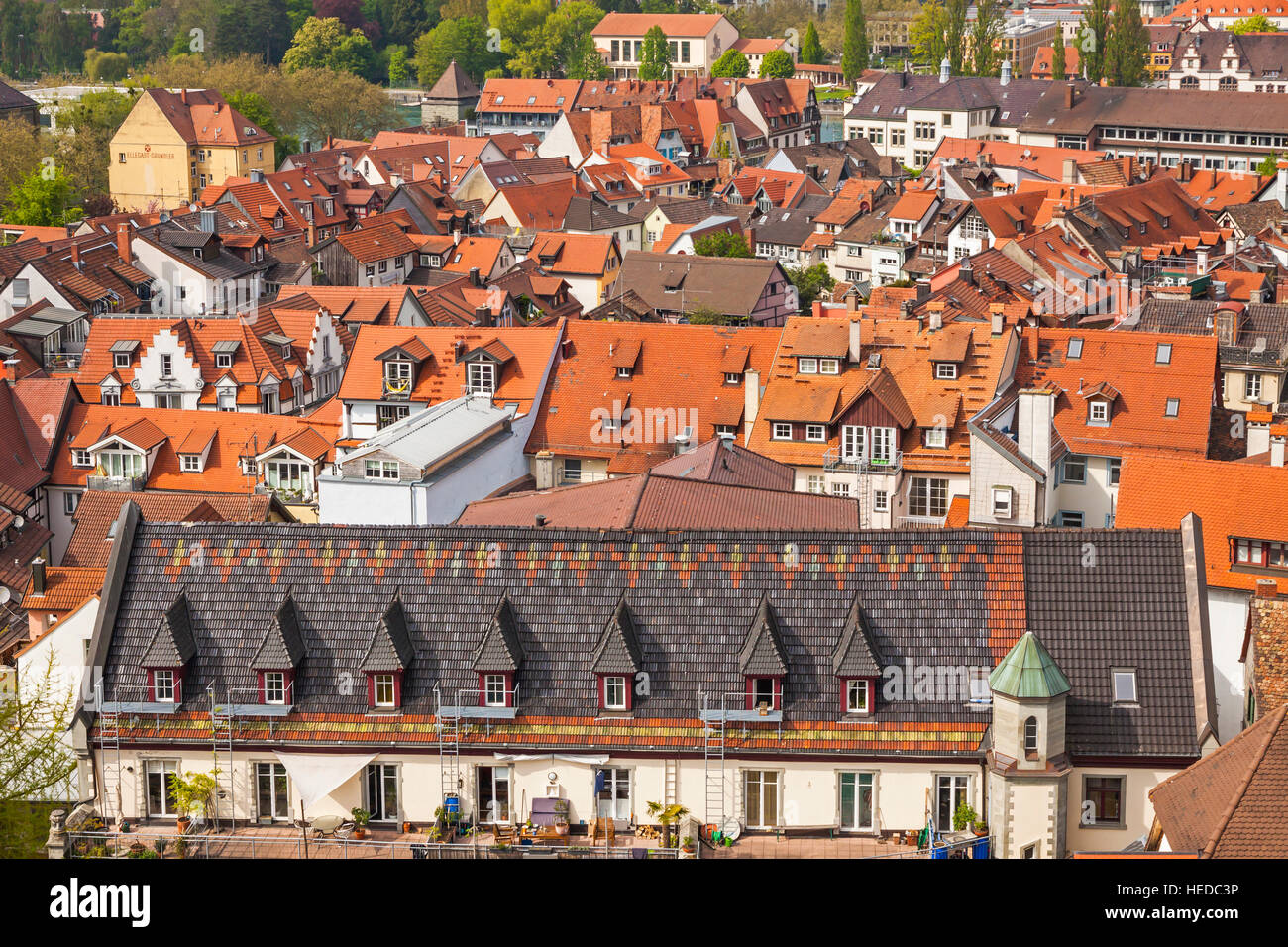 Aerial Skyline Blick der Stadt Konstanz, Baden-Wurttemberg State, Deutschland Stockfoto