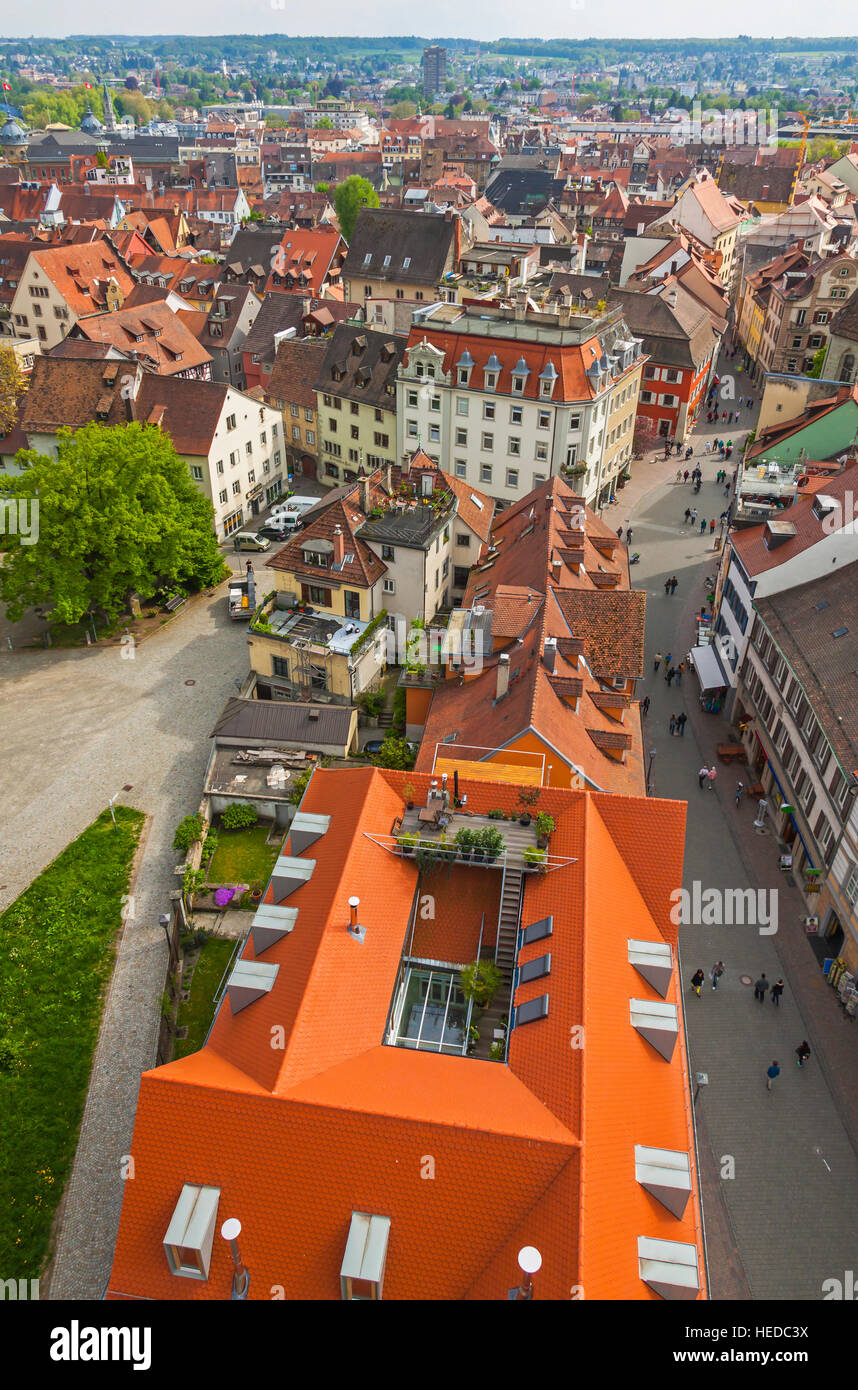 Aerial Skyline Blick der Stadt Konstanz, Baden-Wurttemberg State, Deutschland Stockfoto