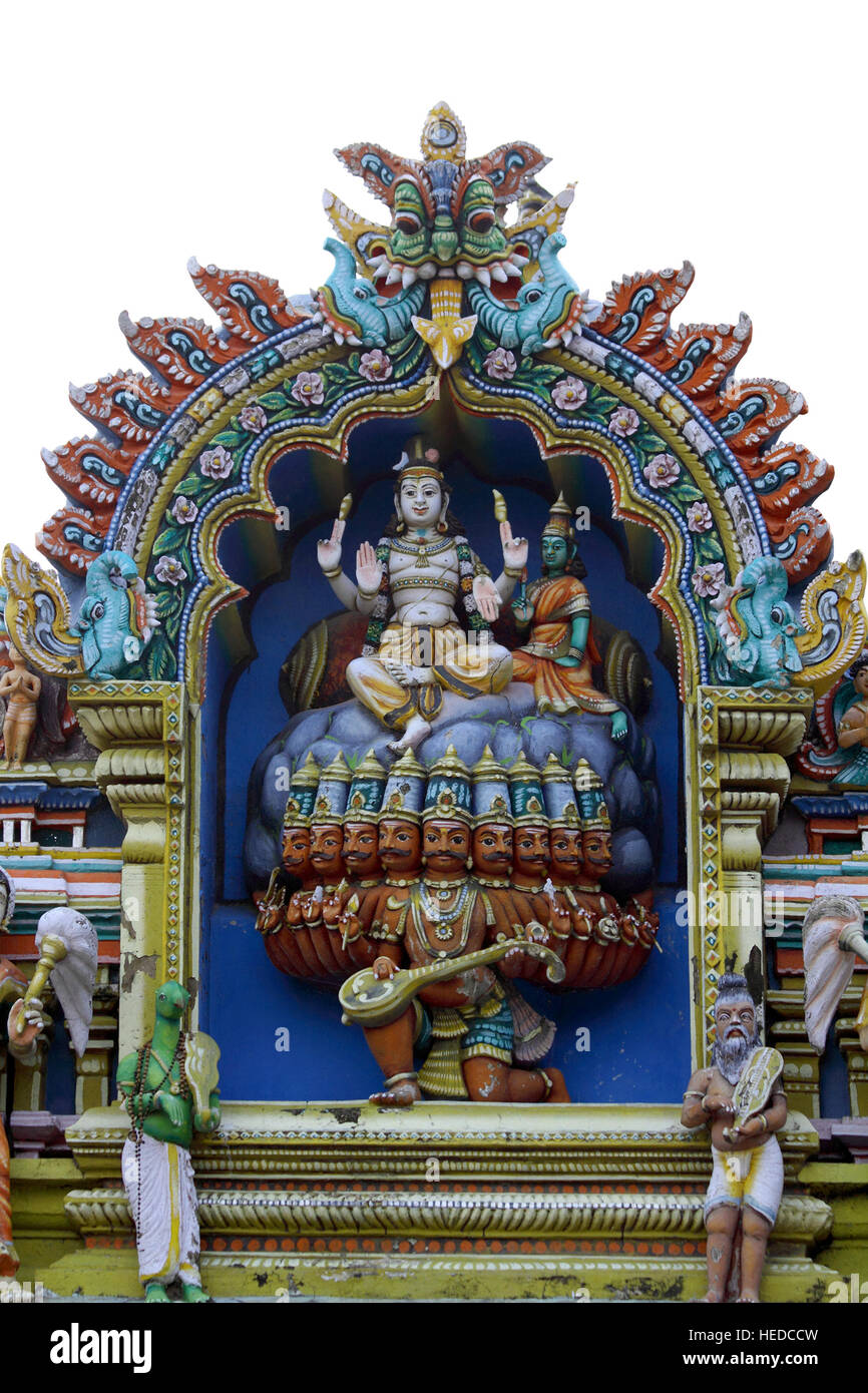 Bunte Lord Siva Statue Stockfoto