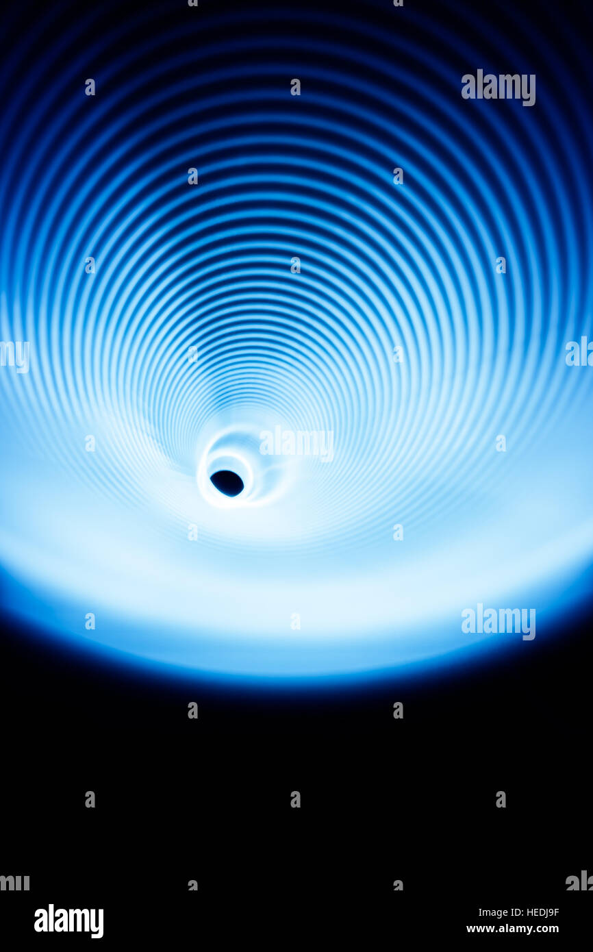 Schallwellen im Dunkeln Stockfoto