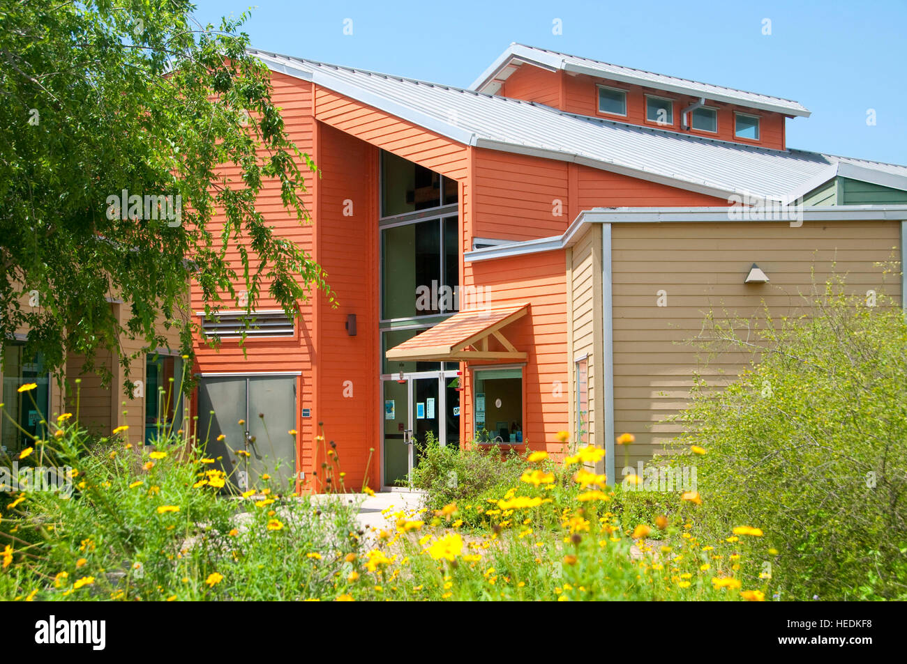 Besucherzentrum, Edinburg malerische Feuchtgebiete, Edinburg, Texas Stockfoto