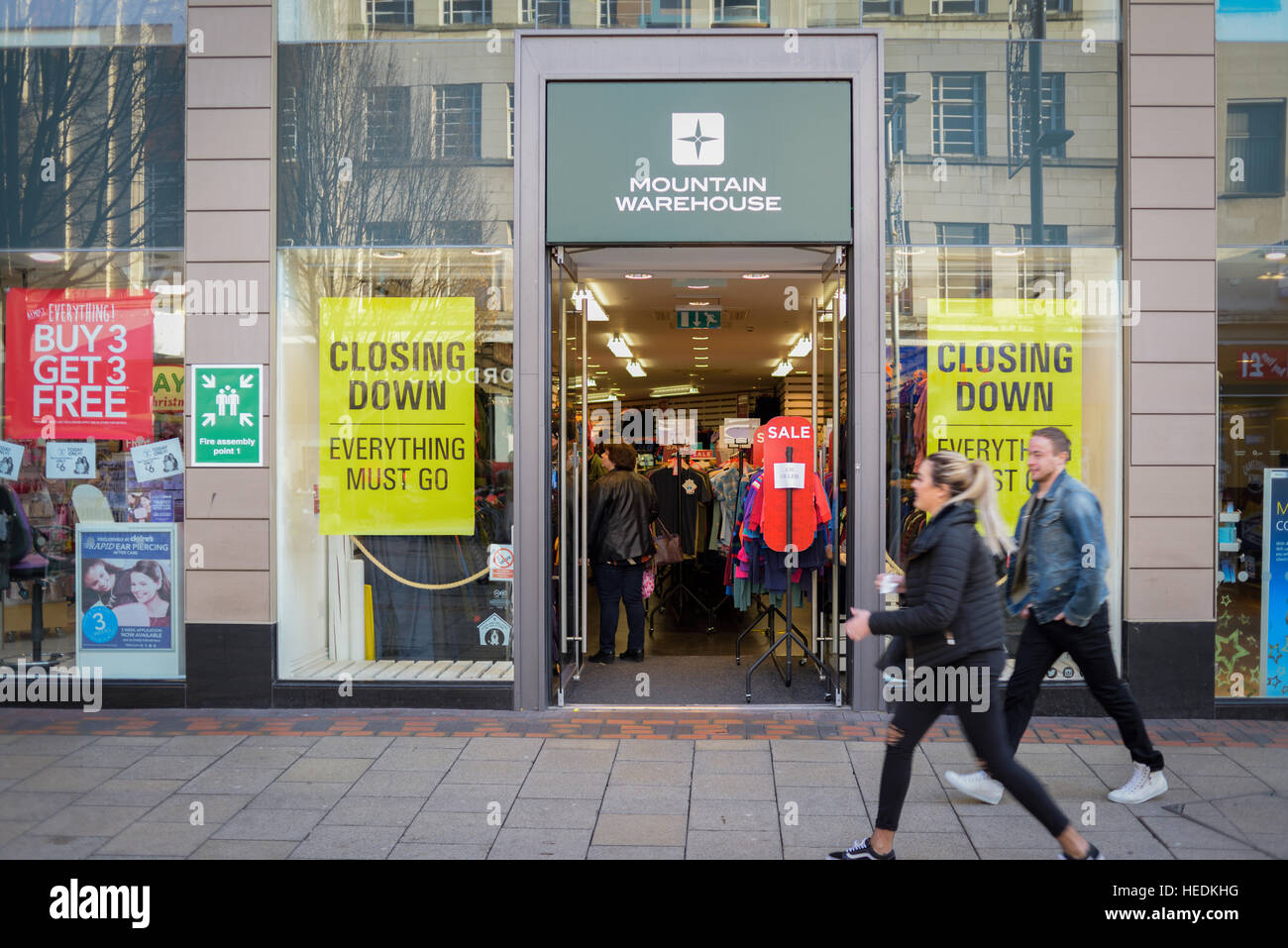 Berg-Warenhaus geschlossen Verkauf, UK. Stockfoto
