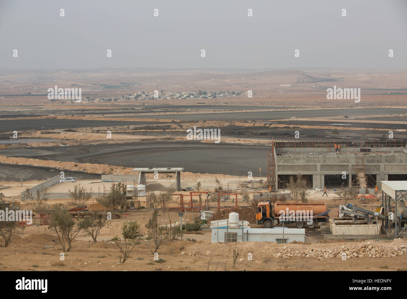 Als Samra Abwasserbehandlungsanlage in Zarqa, Jordanien. Stockfoto