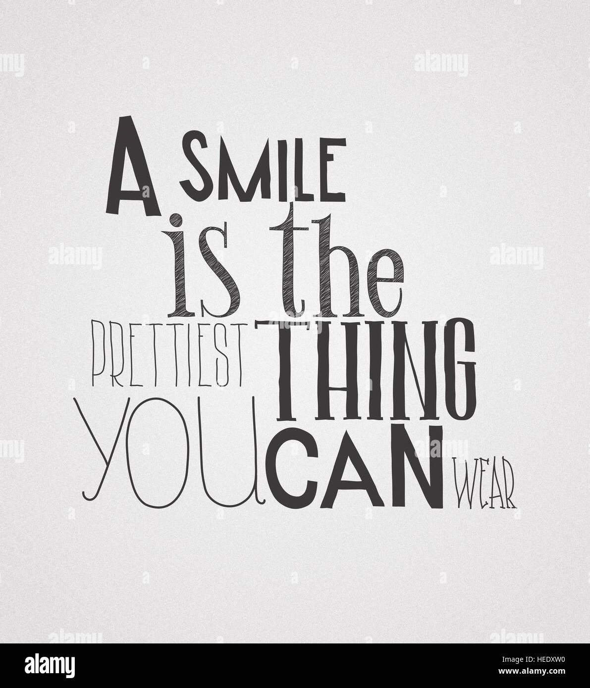 Plakat-Angebot A-Lächeln ist das Prettilest, was, das man tragen kann Stockfoto