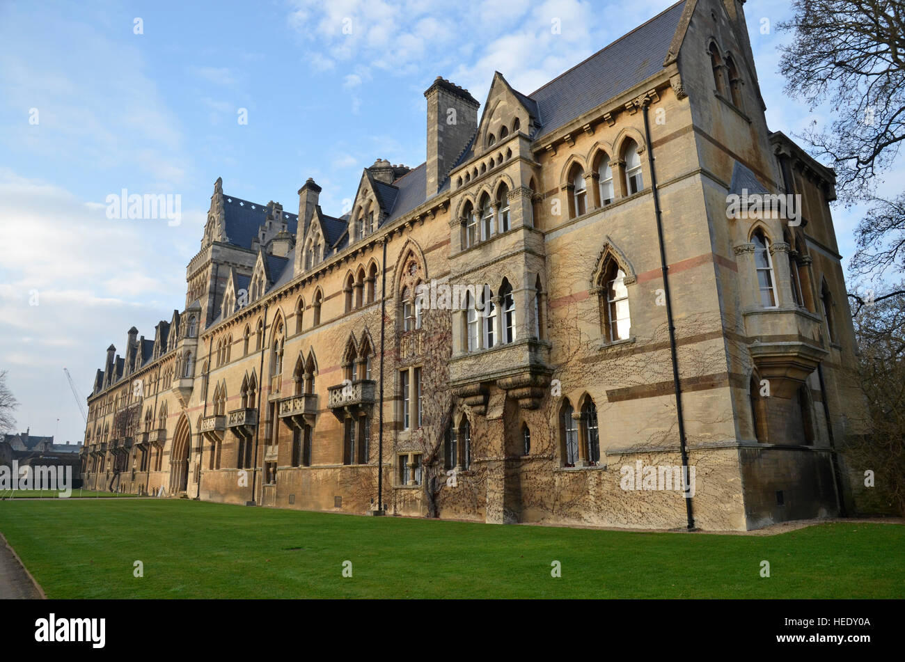 Die Wiese-Gebäude am Christ Church College, Teil der University of Oxford, England Stockfoto
