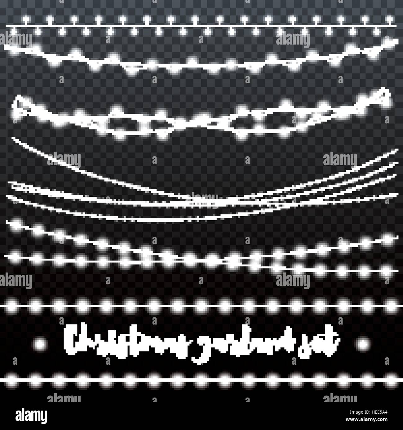 Weihnachten-Girlanden festgelegt. Vektor-Illustration. Stock Vektor