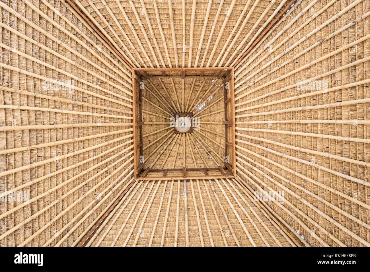 Auszug aus Bambus Dach Struktur Textur und Hintergrund Stockfoto