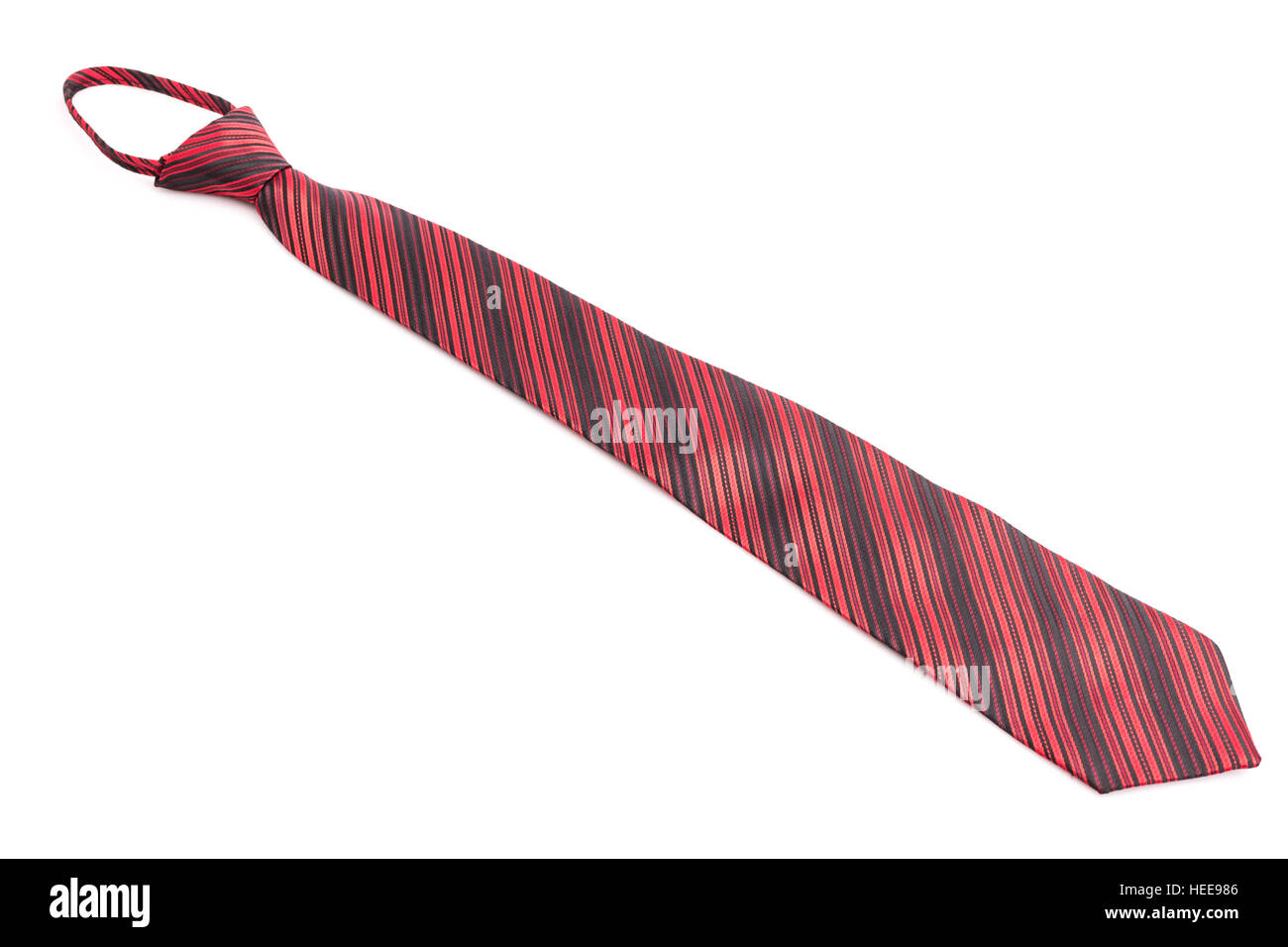 Nahaufnahme der neuen roten Krawatte isoliert auf weißem Hintergrund Stockfoto