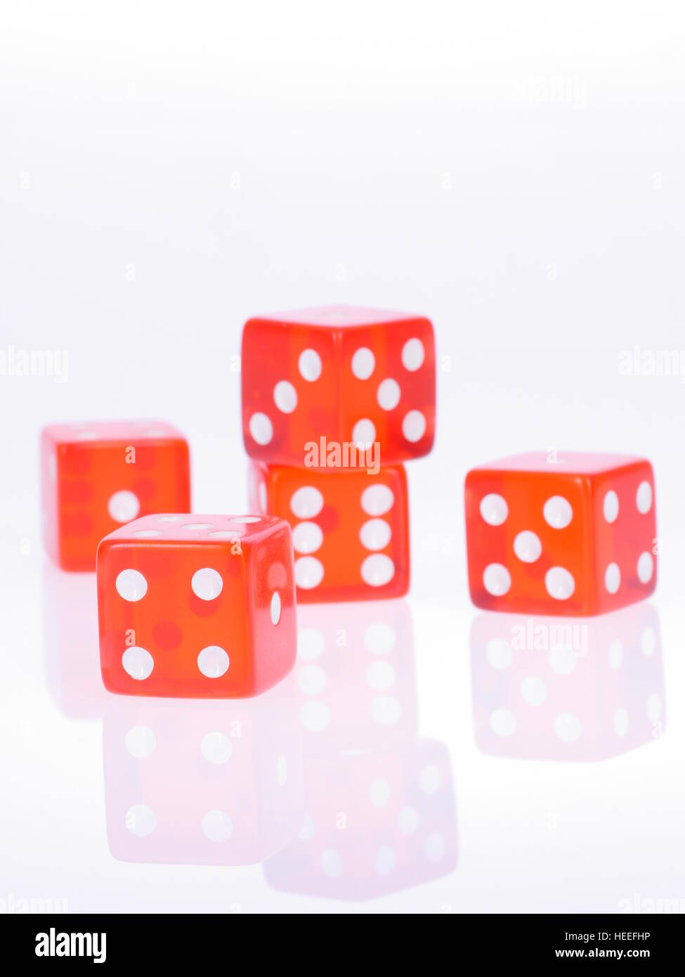Würfel-Glücksspiel Glück Stockfoto