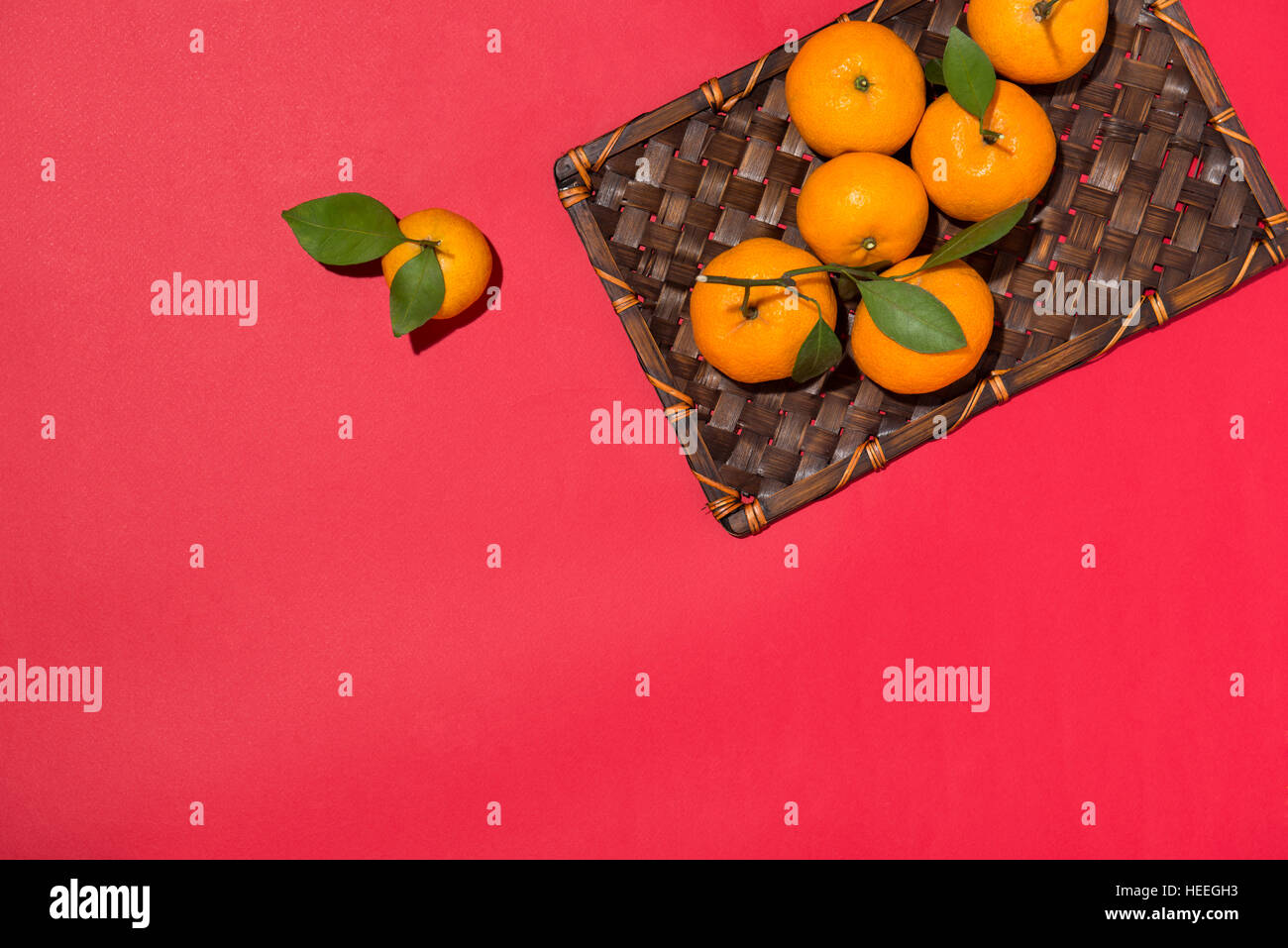 Orange für chinesische Neujahrsfest. Tet Ferienkonzept Stockfoto