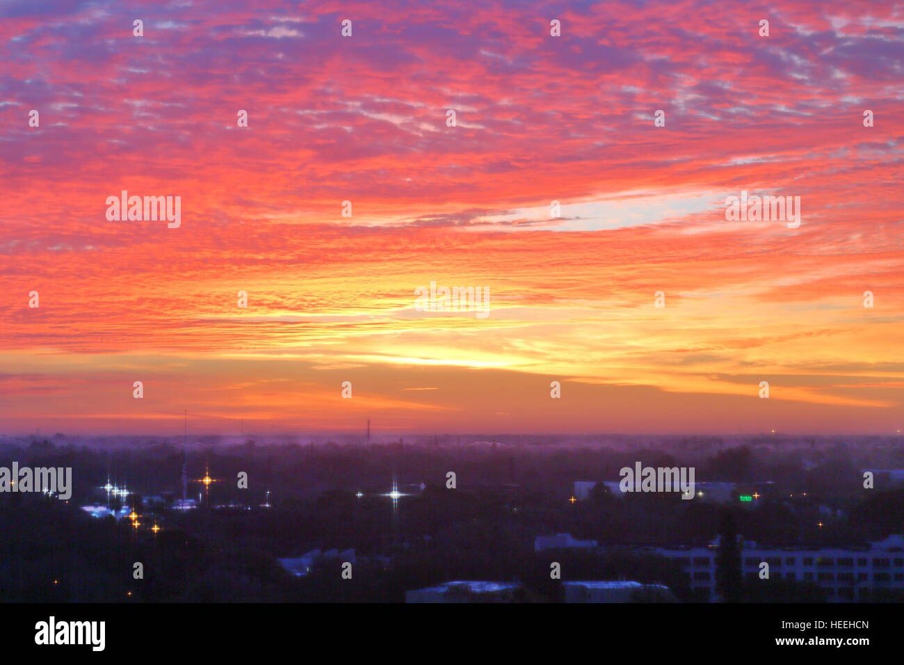 Schönen Sonnenaufgang über Sarasota, Florida, USA Stockfoto