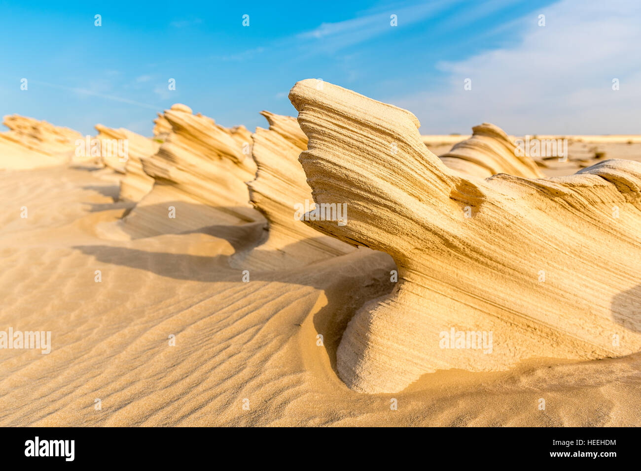 Fossile Dünen, Abu Dhabi, Vereinigte Arabische Emirate Stockfotografie Alamy