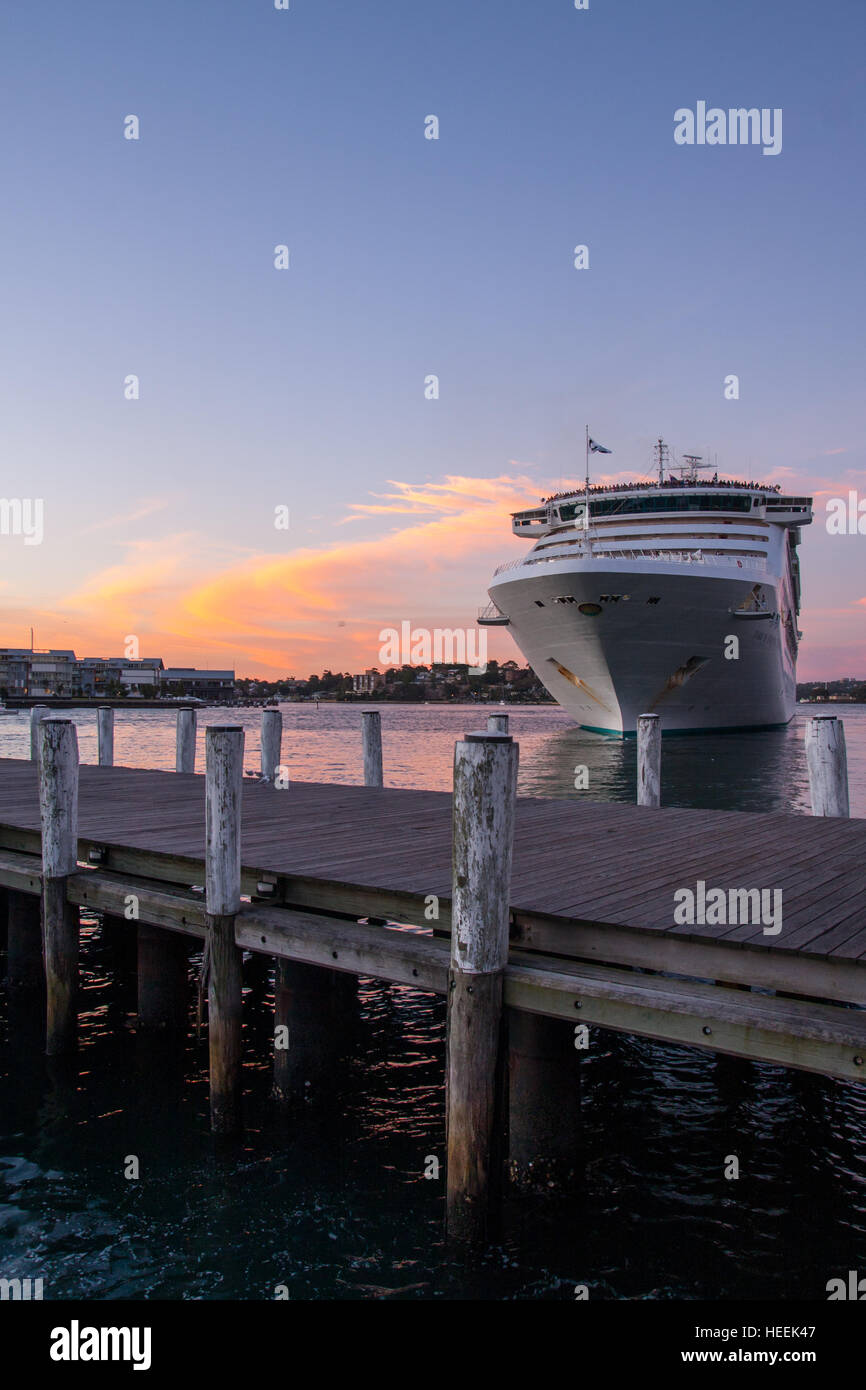 Große Kreuzfahrt in Darling Harbour Sydney Stockfoto