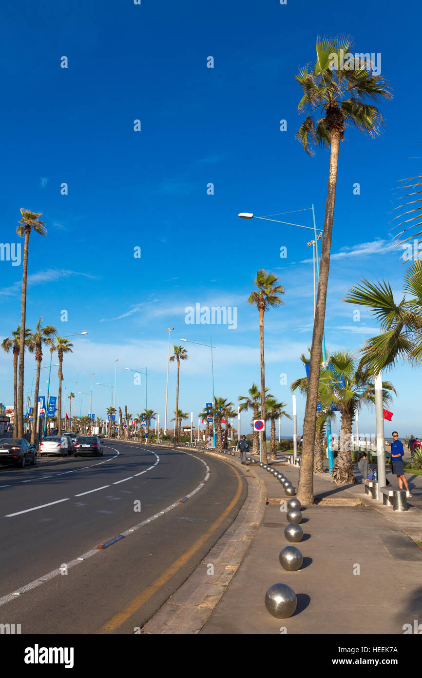 Boulevard De La Corniche, Casablanca, Marokko Stockfoto