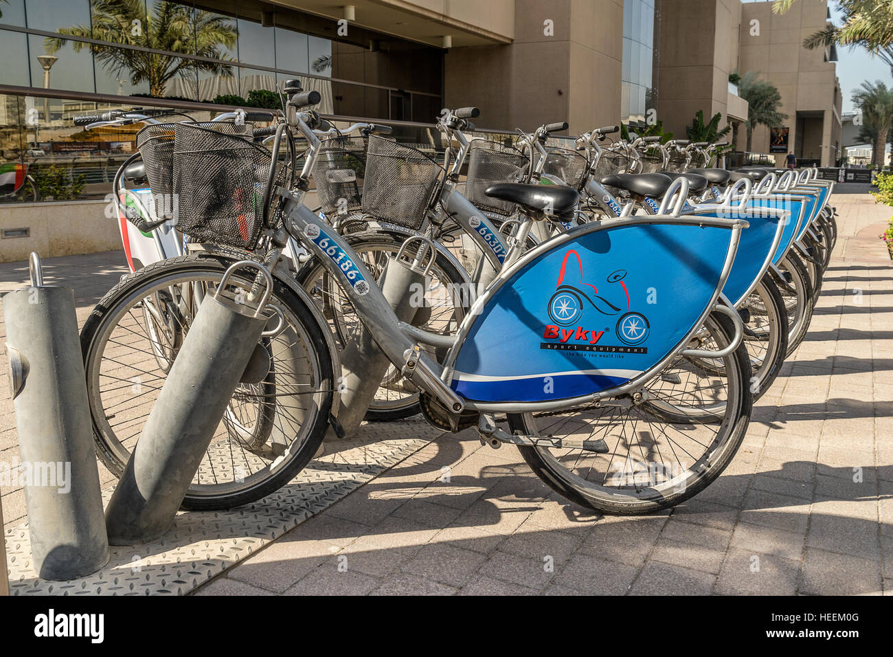 Dubai-Push-Fahrrad-Schema Stockfoto
