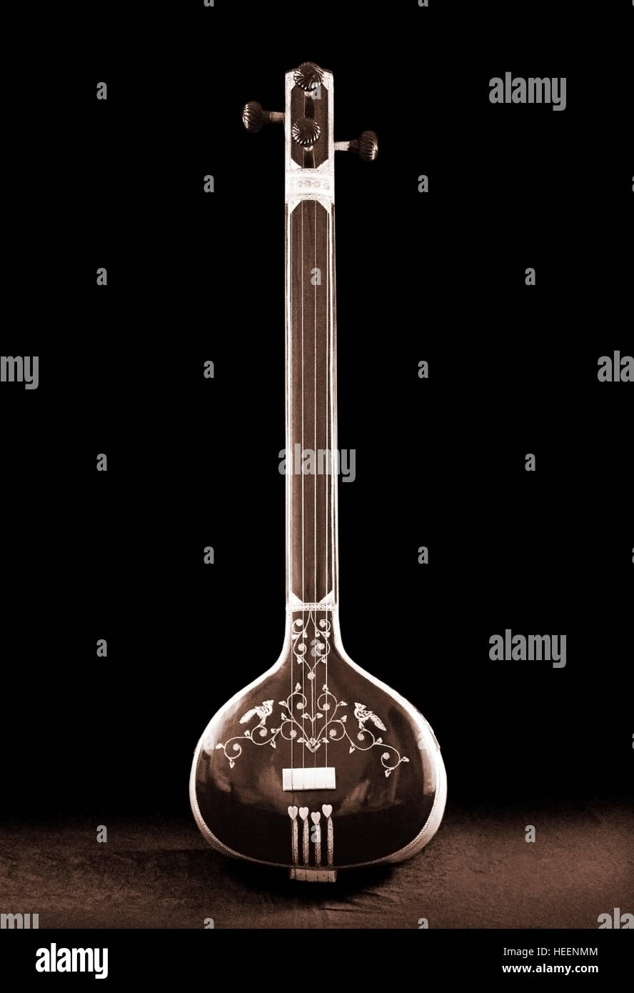 Klassische indische Musikinstrument - Tamboori Stockfoto