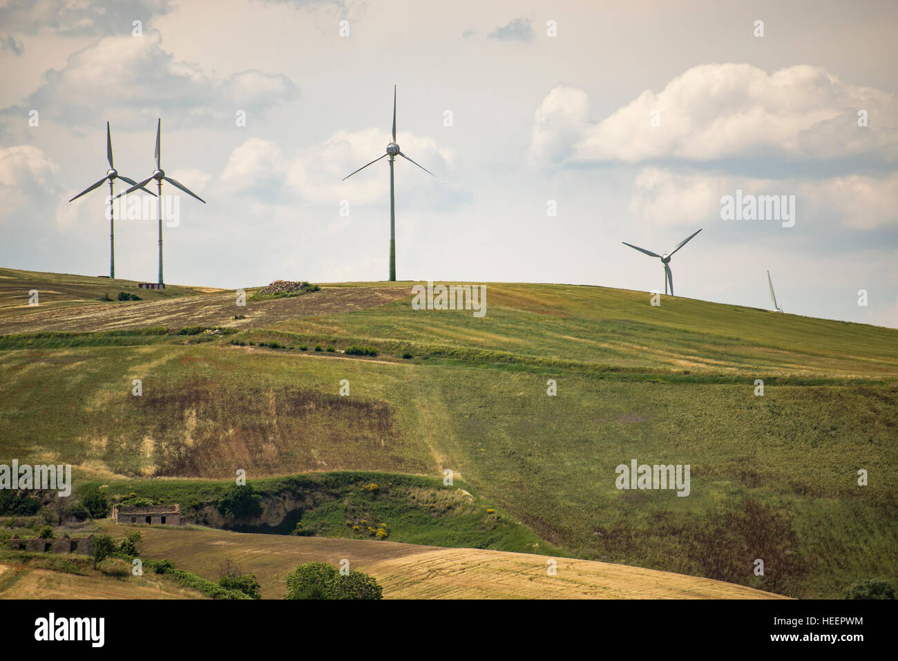 Luft-Windkraftanlagen Stockfoto