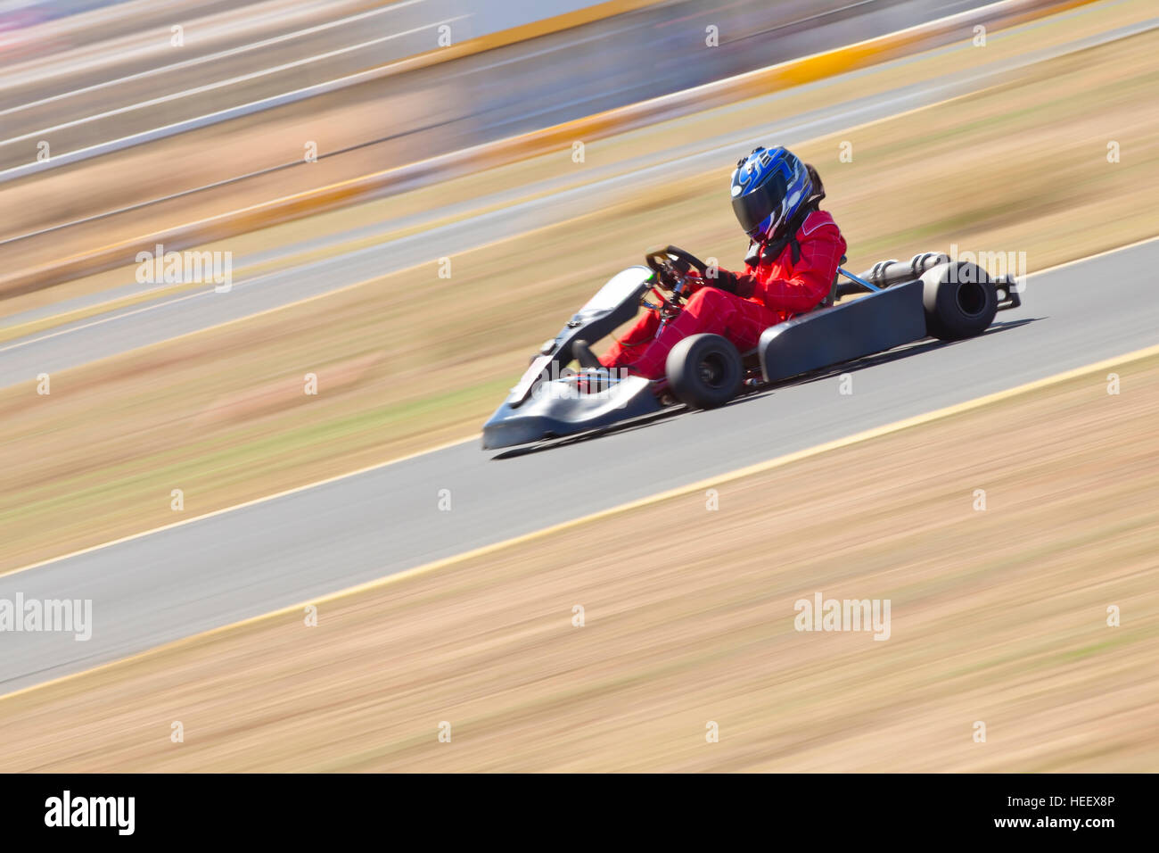 Gehen Sie Kart Racer fahren. Stockfoto