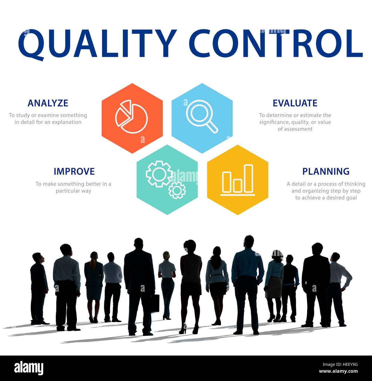 Check Produkt Qualitätssicherungskonzept Stockfoto