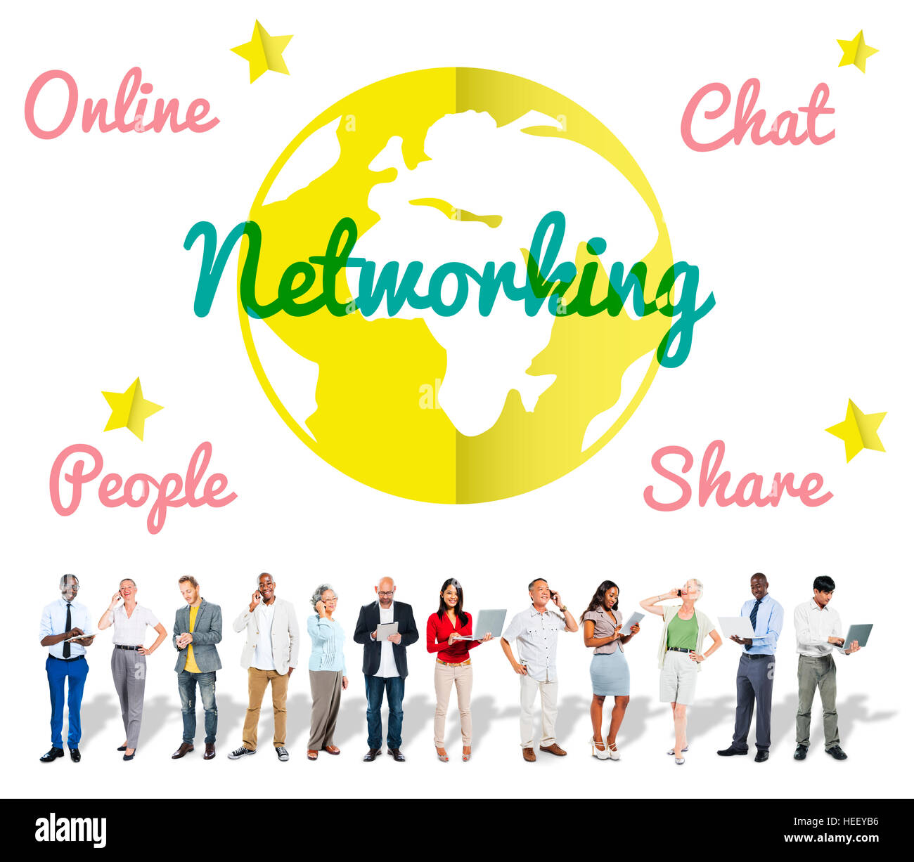 Online-Community weltweit Kultstatus Konzept Stockfoto