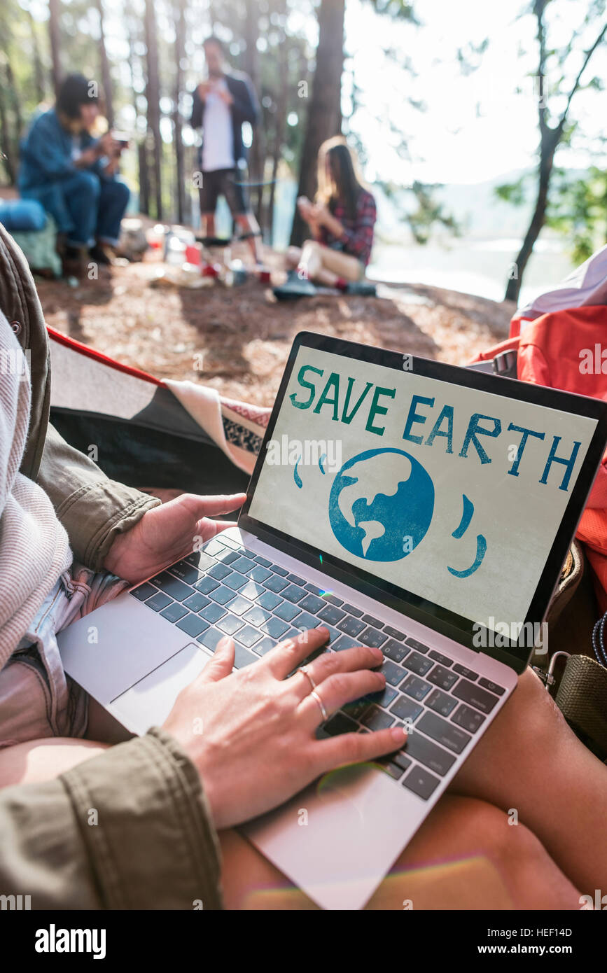 Earth Day Globus-Symbol Konzept Stockfoto