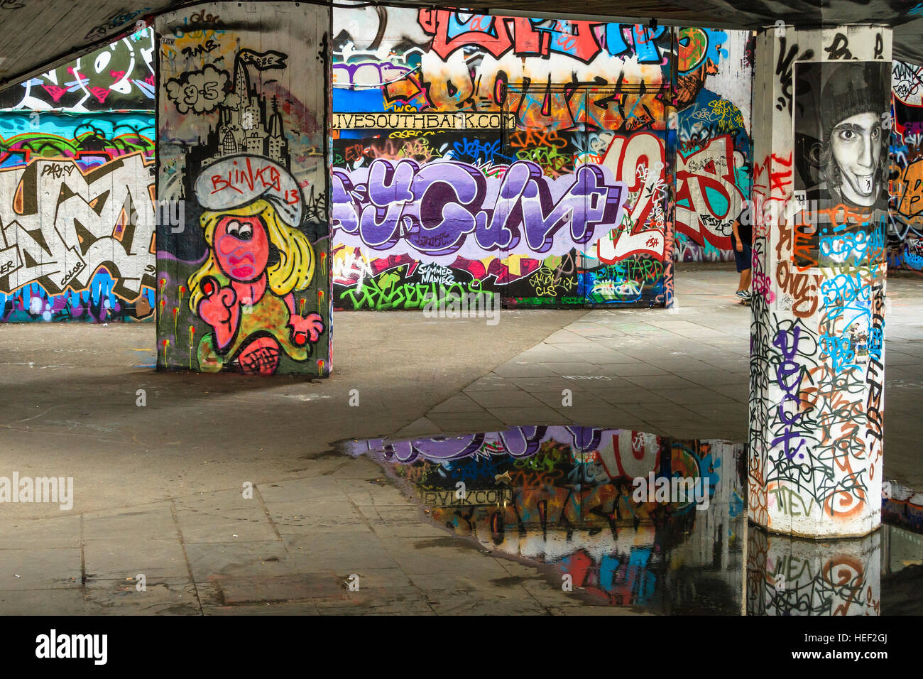 Graffiti-Malerei-London-UK Stockfoto