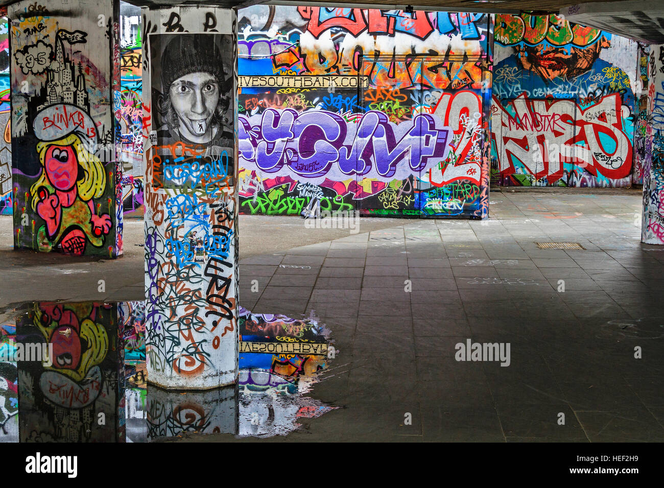 Graffiti-Malerei-London-UK Stockfoto