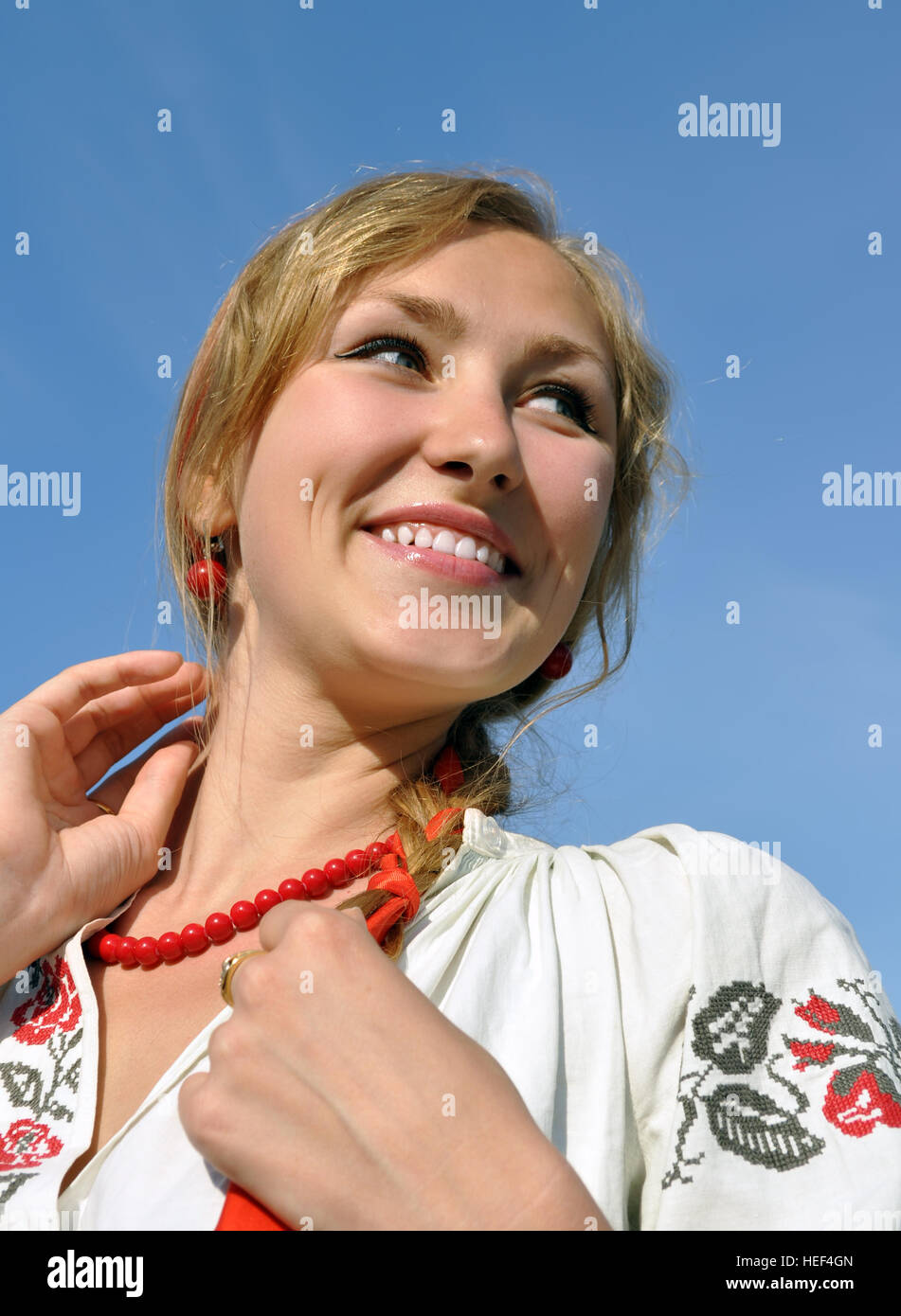 Close-up Portrait von junge Ukrainerin Stockfoto