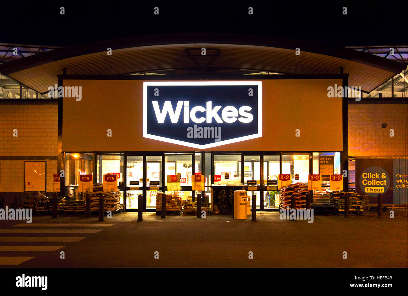 Ein Wickes Hauptverbesserungen Shop Stockfoto