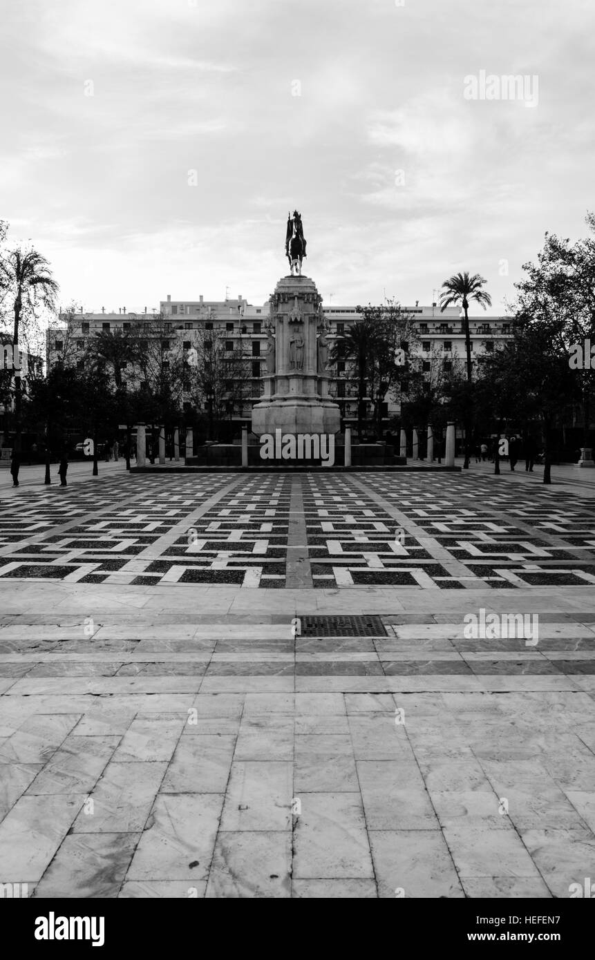 Sevilla, Plaza Nueva Stockfoto