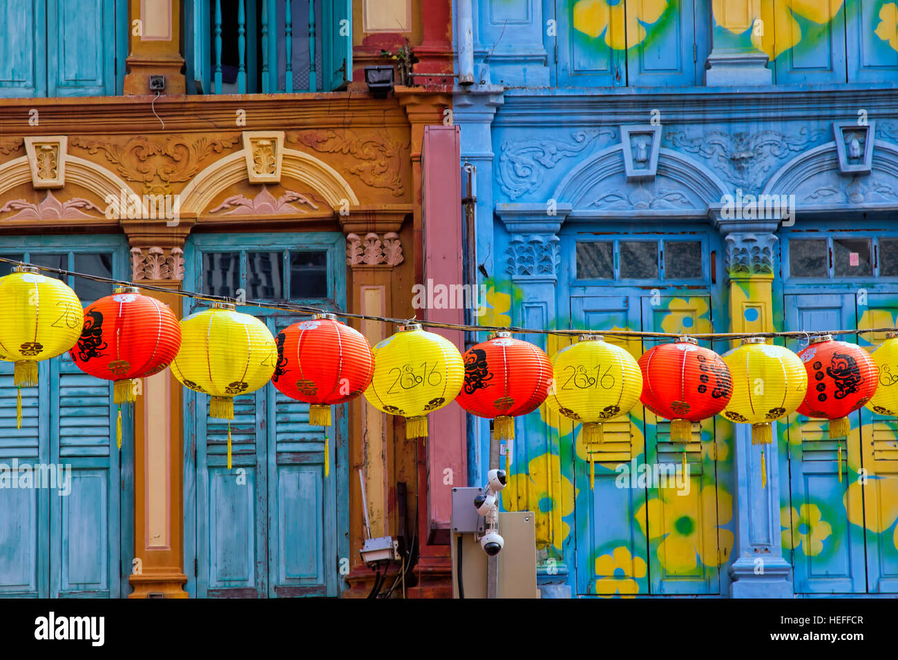 Straßenszene in Chinatown, Singapur Stockfoto