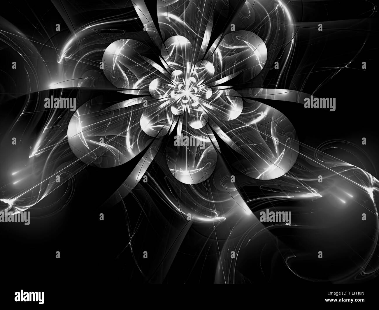 Fraktale Glas Blume - Abstrakt Digital erzeugte Bild Stockfoto