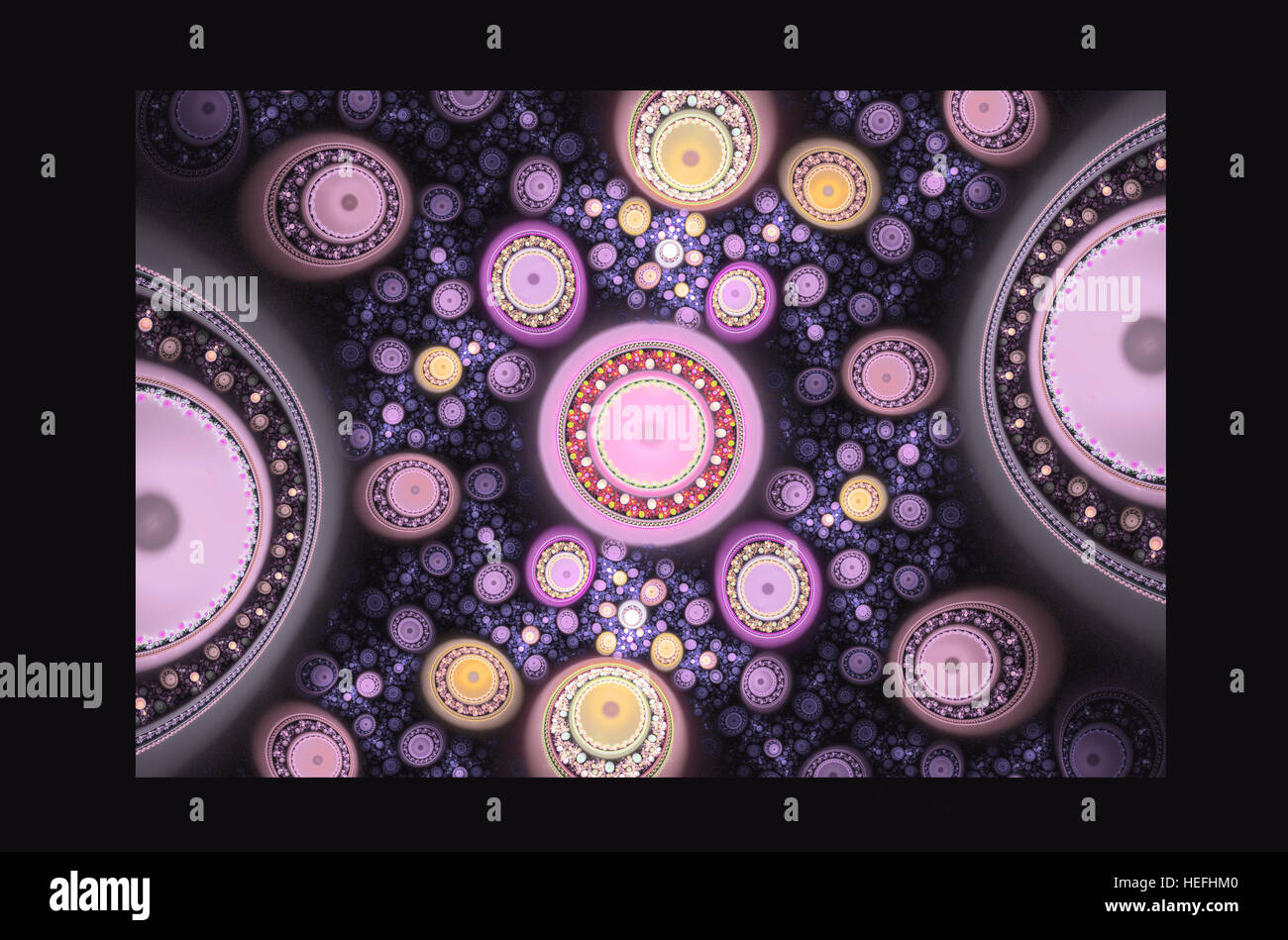 Schöne farbige Fractal digitale Kunst Bild ihrer Arbeit veranschaulichen können. Geometrie Formen kreativen Konzept. Hintergrundbild Stockfoto