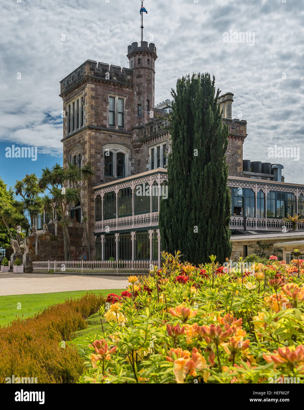 Larnach Castle & Gärten Dunedin Otago Halbinsel - Neuseeland Stockfoto