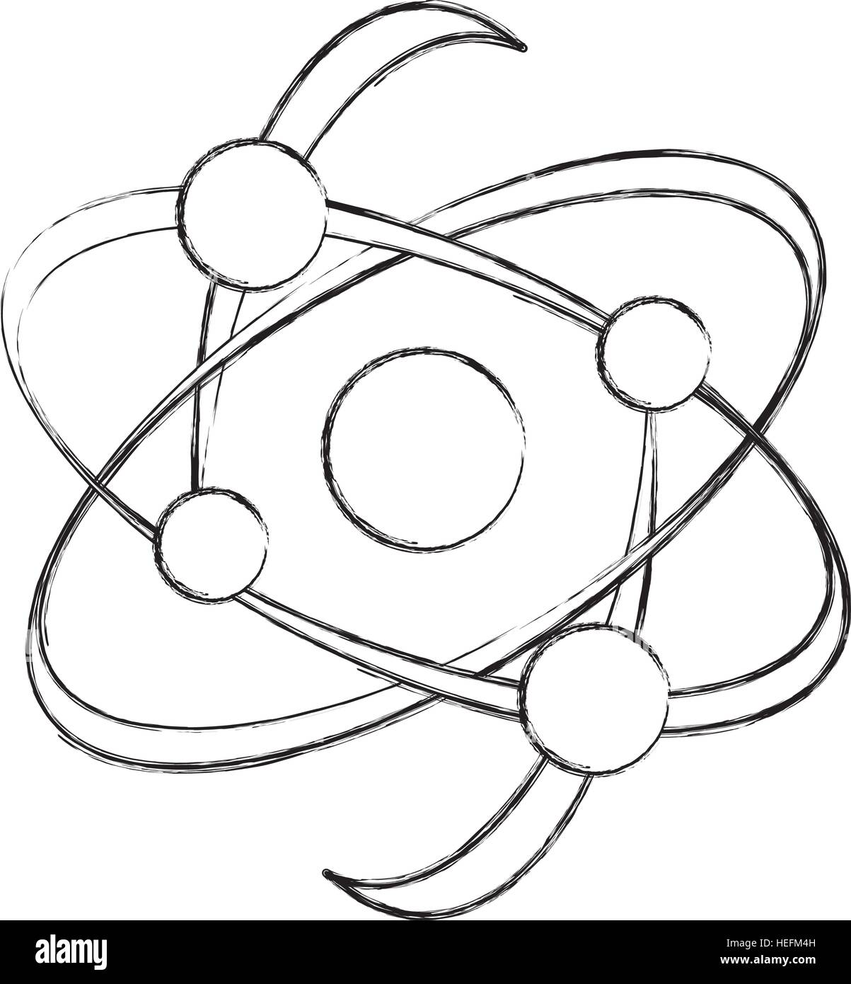 Molekülstruktur isoliert Symbol Vektor-Illustration-design Stock Vektor