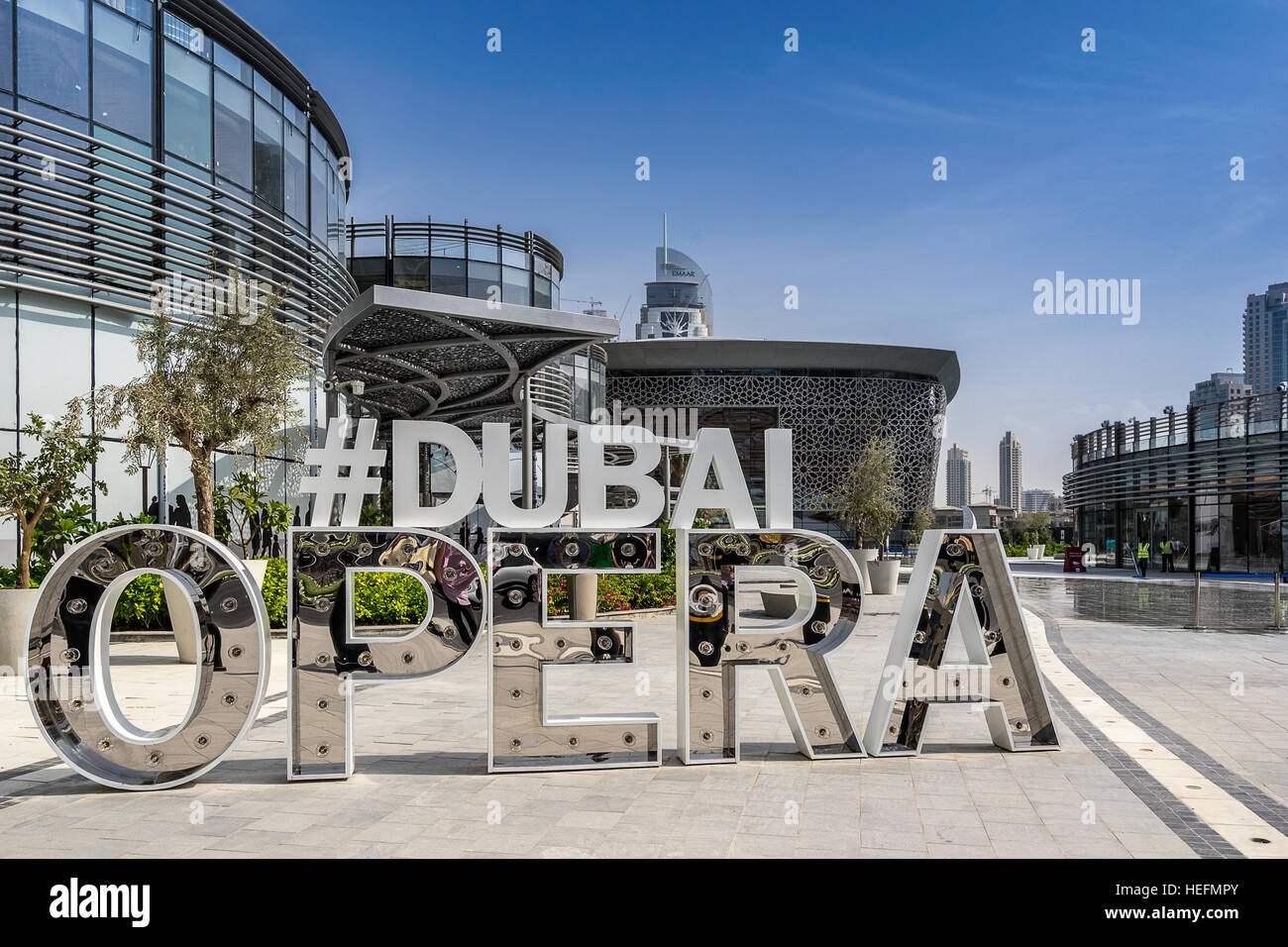 Oper von Dubai in den Vereinigten Arabischen Emiraten Stockfoto