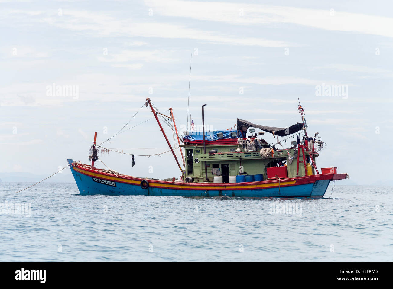 Fischerboot im Südchinesischen Meer Stockfoto
